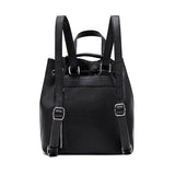 Leah Backpack | Black Pebbled