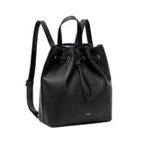 Leah Backpack | Black Pebbled