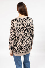 Leopard Pullover | Taupe