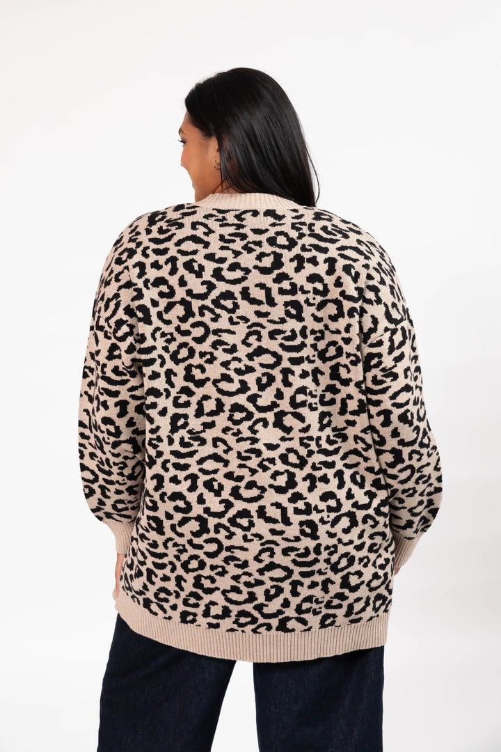 Leopard Pullover | Taupe