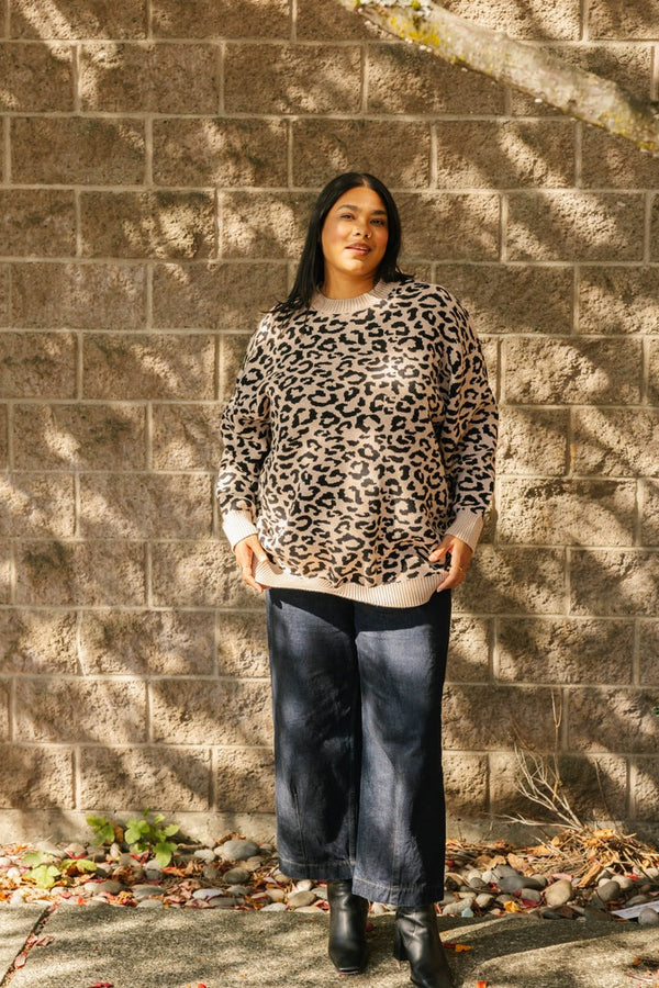 Leopard Pullover | Taupe