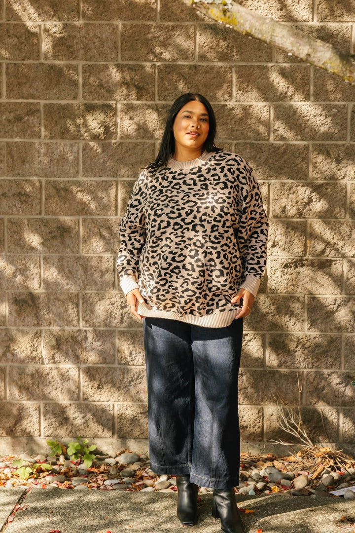 Leopard Pullover | Taupe