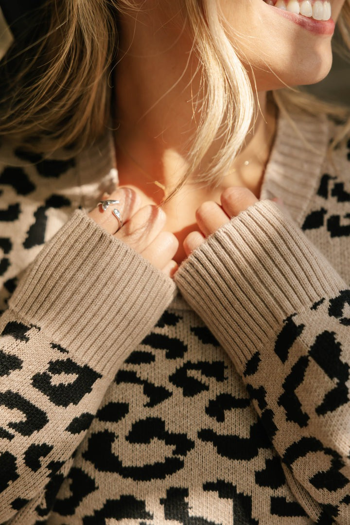 Leopard Pullover | Taupe