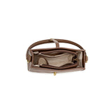 Lock Shoulder Bag | Espresso Brown Pebbled