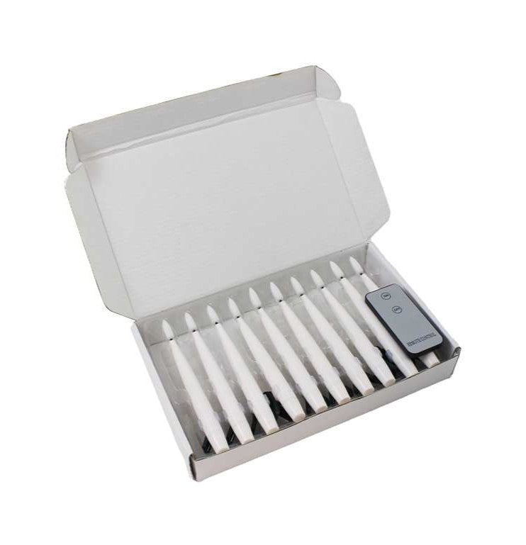 LED Taper Candles with Remote | Set of 10