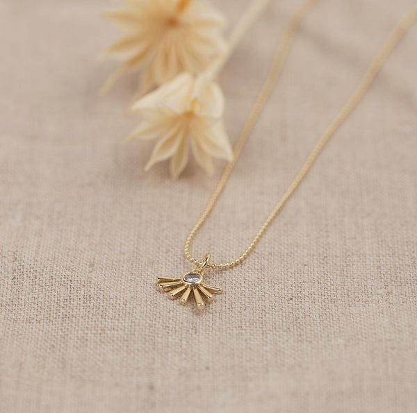 Light Burst Necklace | Gold