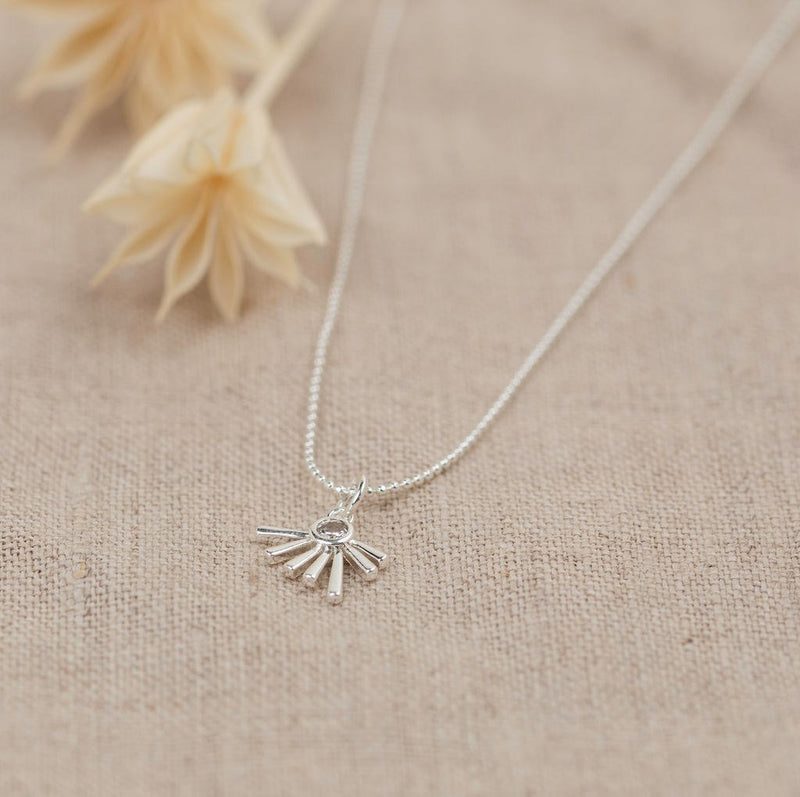 Light Burst Necklace | Silver