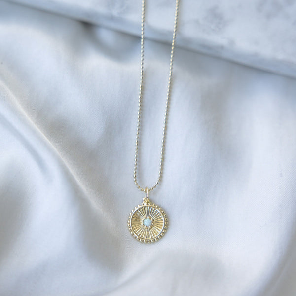 Lina Layering Necklace | Gold/Opalite