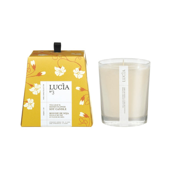 Tea Leaf & Honey Flower Candle