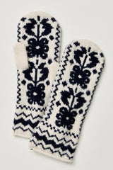 Folk Mitten | Nighttime & Ivory