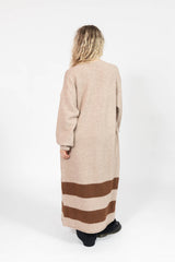 Mabel Long Cardigan | Light Brown/Chestnut