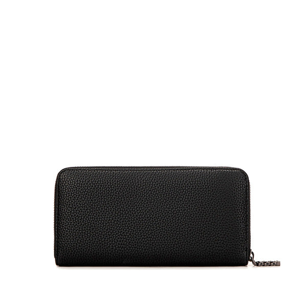 Mae Zip Wallet | Black Pebbled