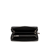 Mae Zip Wallet | Black Pebbled