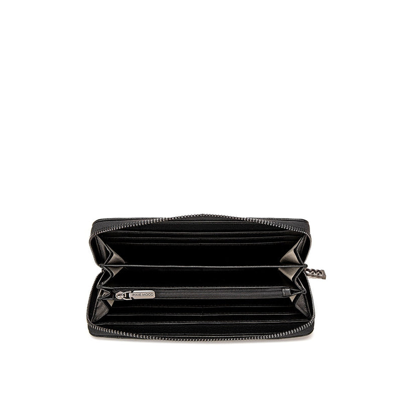 Mae Zip Wallet | Black Pebbled