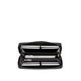 Mae Zip Wallet | Black Pebbled