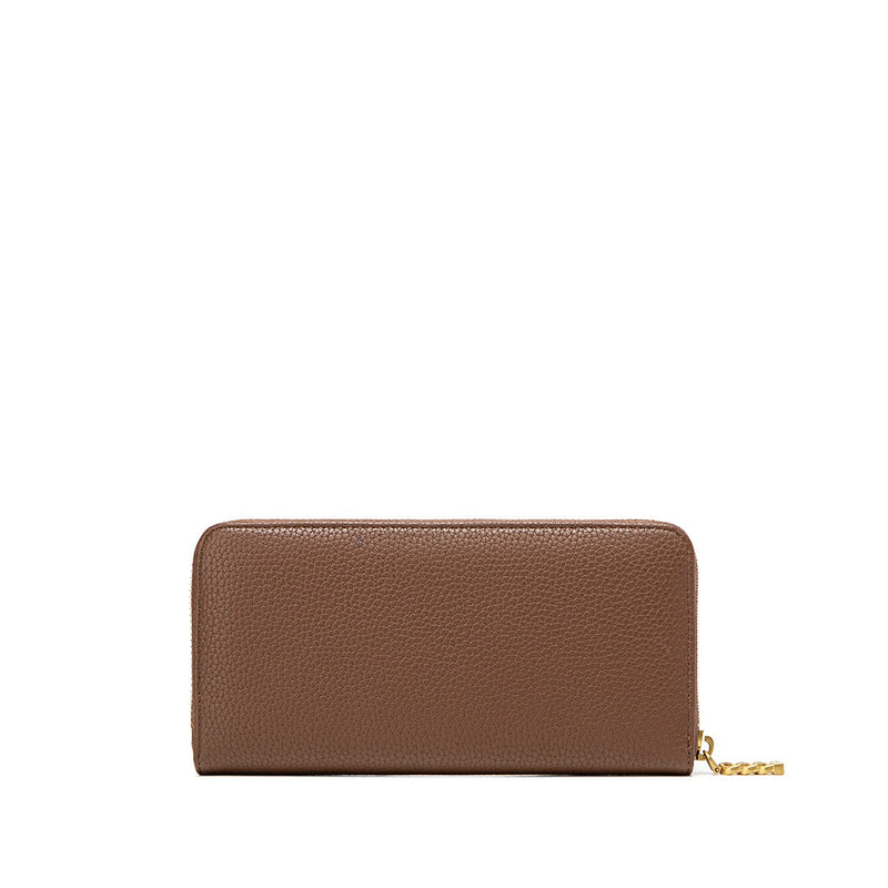 Mae Zip Wallet | Espresso Brown Pebbled