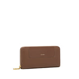 Mae Zip Wallet | Espresso Brown Pebbled