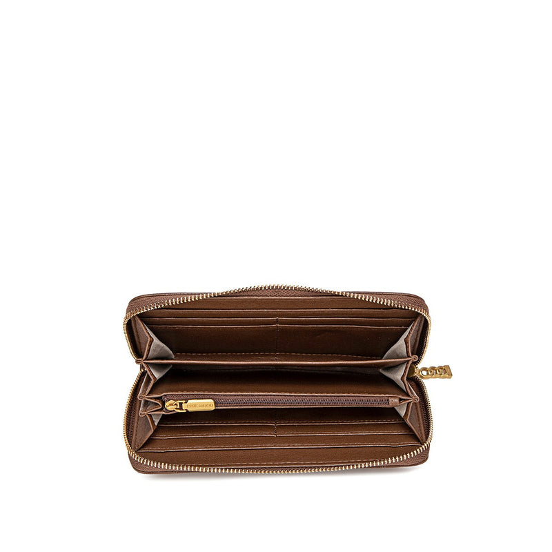 Mae Zip Wallet | Espresso Brown Pebbled