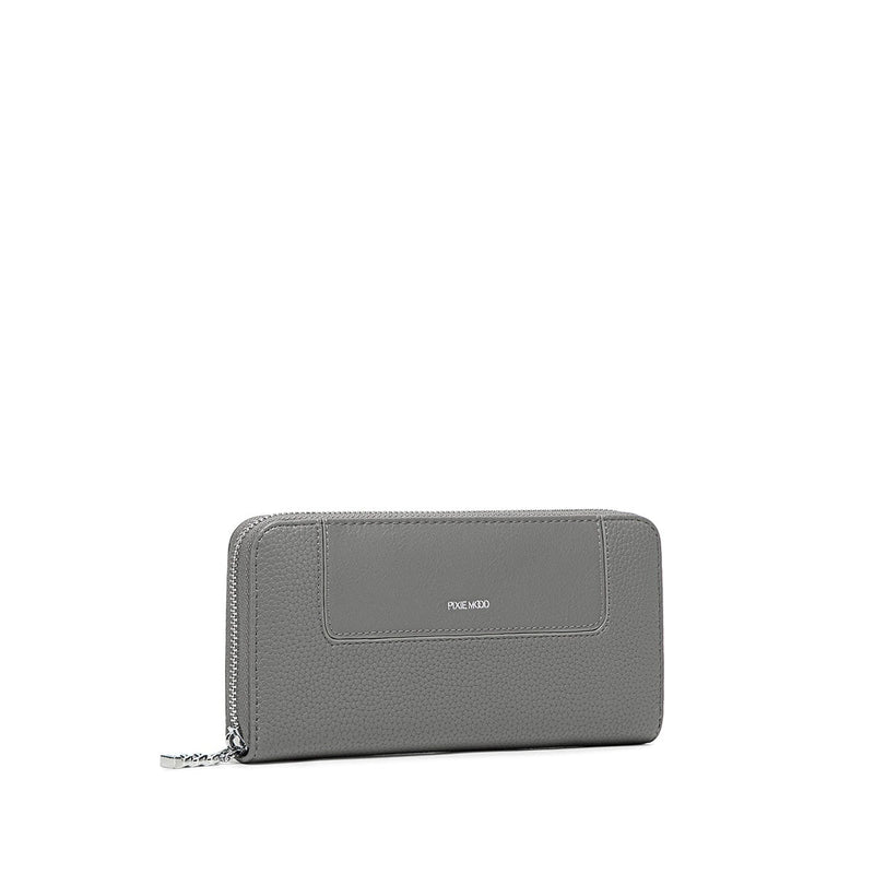 Mae Zip Wallet | Grey Pebbled