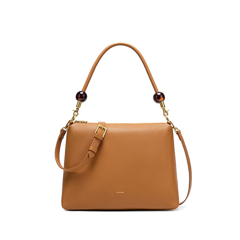 Miriam Shoulder Bag | Mustard Pebbled - FINAL SALE