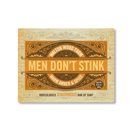 Men Don't Stink Large Bar | Warm Amber & Spice