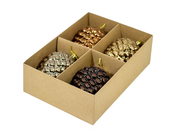 Shatterproof Pinecone Ornaments | Set of 4