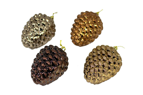 Shatterproof Pinecone Ornaments | Set of 4
