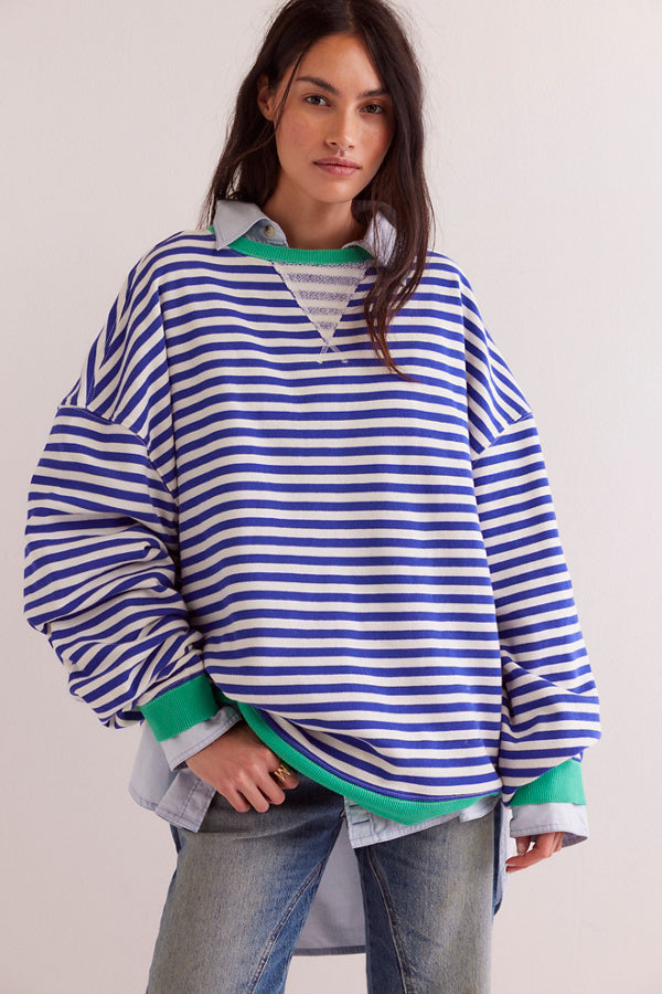 Classic Striped Crew | Sand Dollar Combo