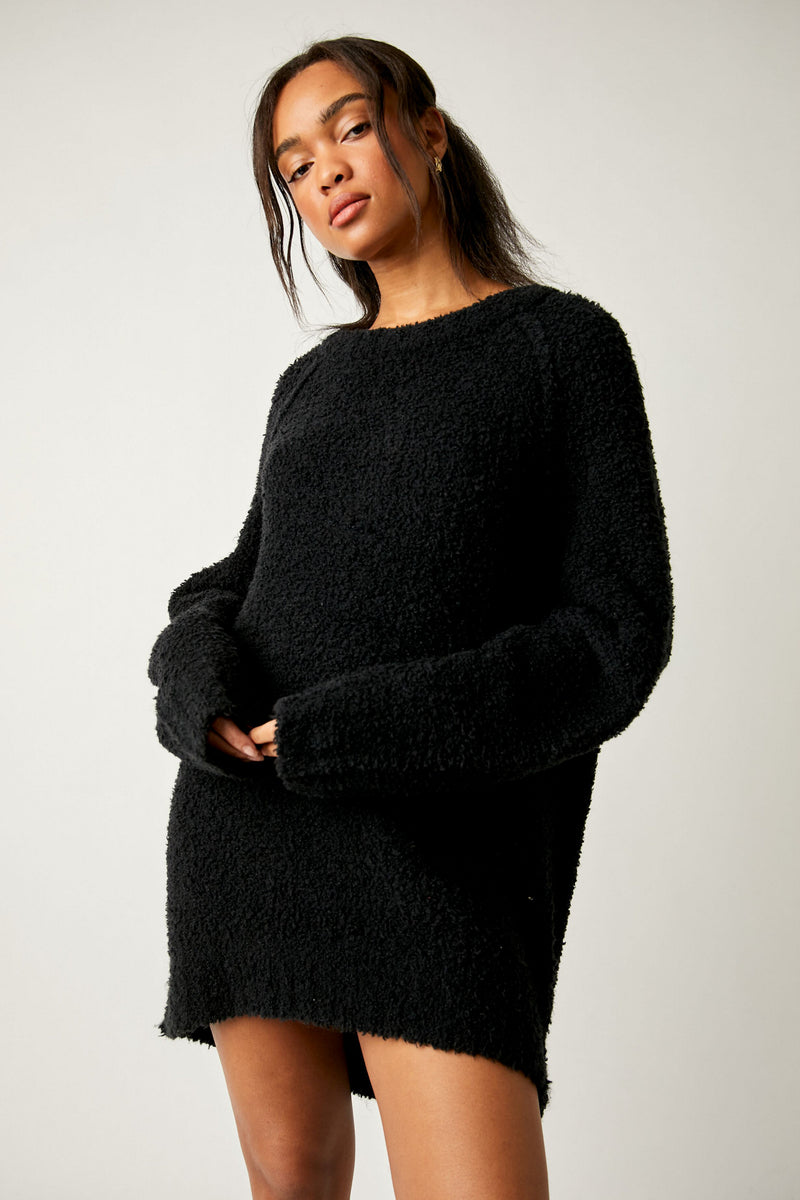 Teddy Sweater Tunic | Black - FINAL SALE