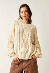Frankie Cable Sweater | Ivory