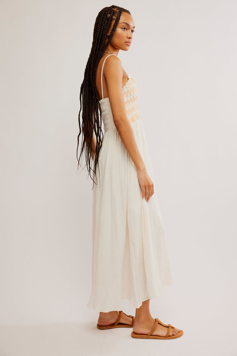 Sweet Nothings Midi Dress | Marshmellow - FINAL SALE