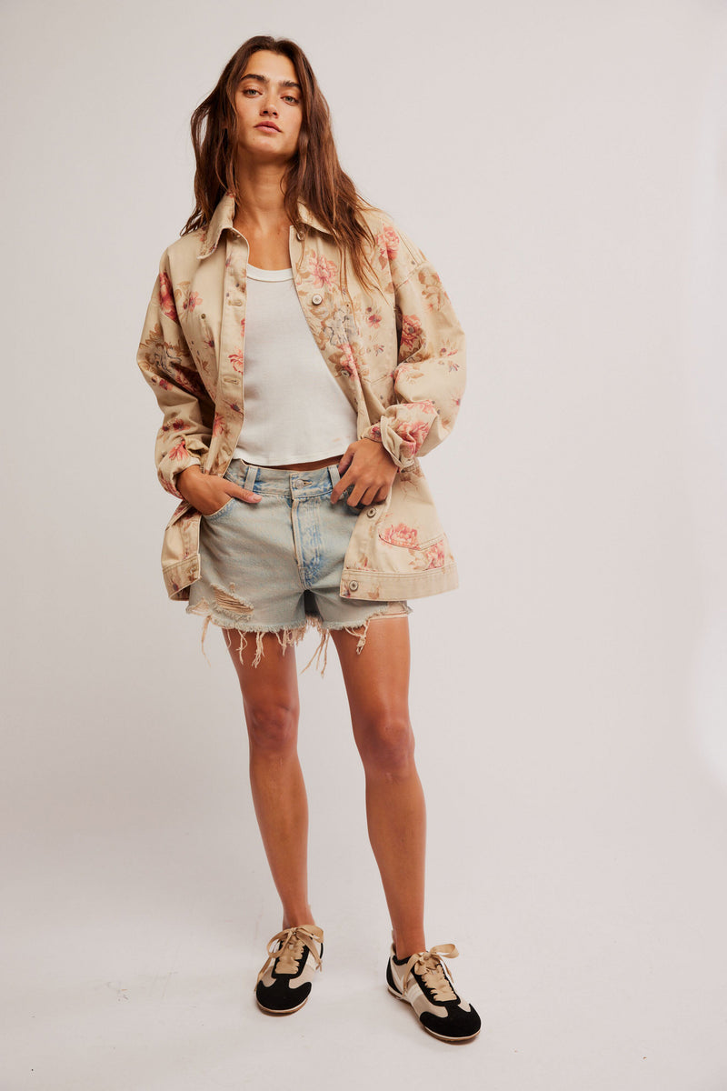 Avery Denim Jacket | Exploded Floral