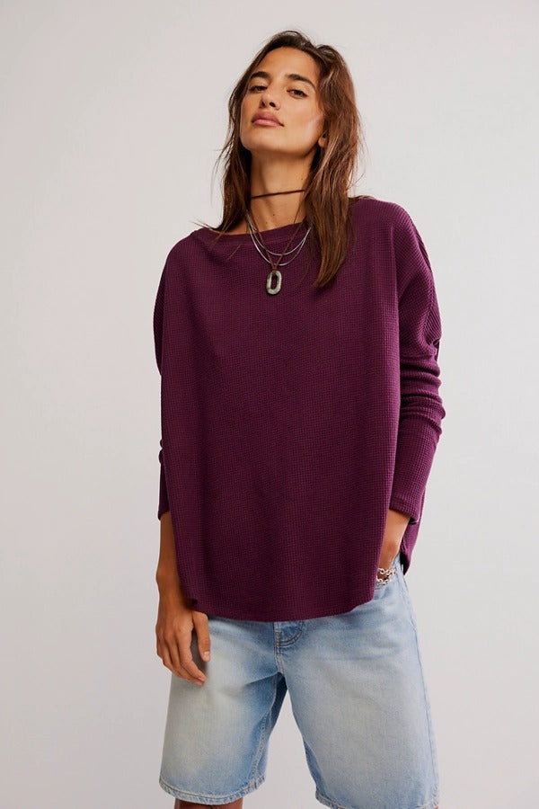 Latte Blues Top | Chocolate Grape