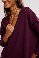 Latte Blues Top | Chocolate Grape