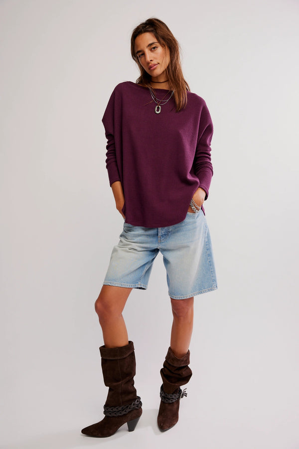 Latte Blues Top | Chocolate Grape