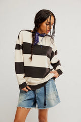 Classic Stripe Crew Wide | Black Combo