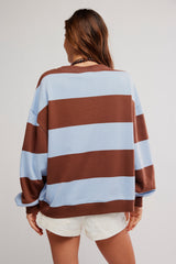 Classic Stripe Crew Wide | Periwinkle Combo