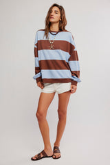 Classic Stripe Crew Wide | Periwinkle Combo