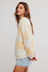 Classic Stripe Crew Wide | Apricot Combo