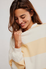Classic Stripe Crew Wide | Apricot Combo