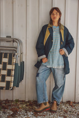 All Love Stripe Pocket Tee | Blissful Blue Combo