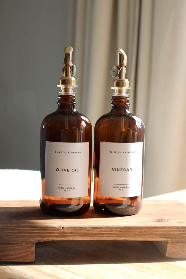 Amber Glass Bottle | Olive Oil