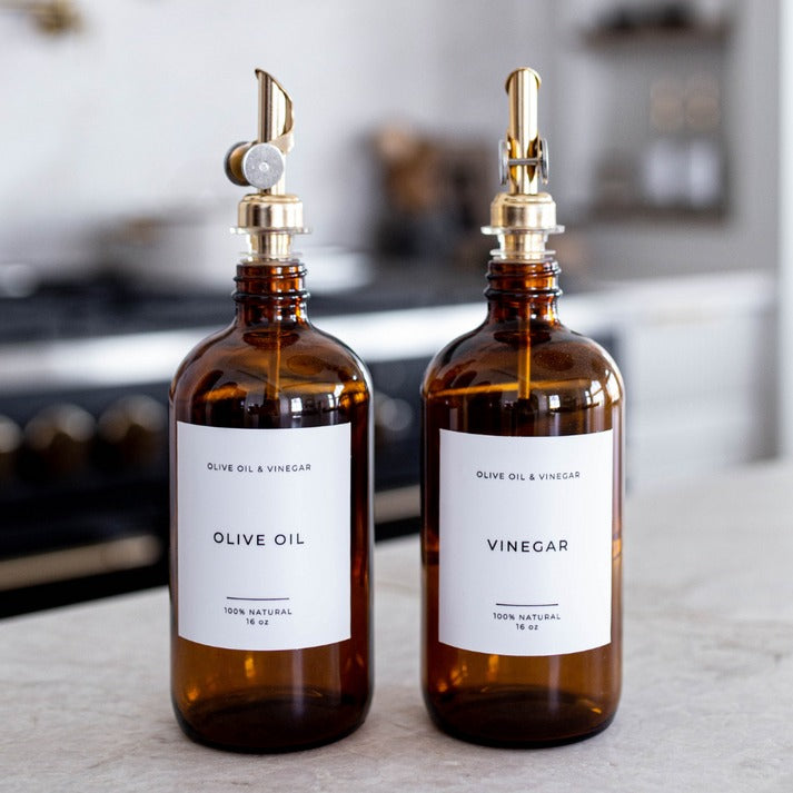 Amber Glass Bottle | Olive Oil