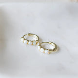 Opal Kiss Hoops | Gold Opalite
