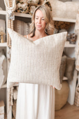 Tides Cushion 20x20 | White & Beige