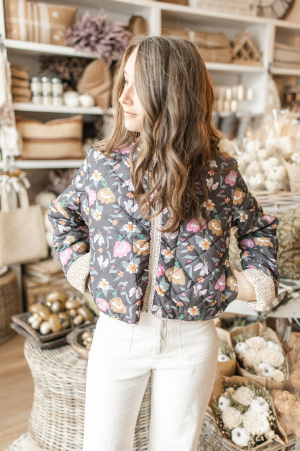 Scarlet Jacket | Floral