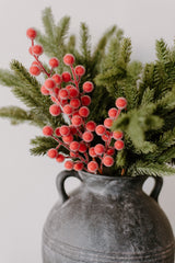 Red Sugared Berry Spray | 18"