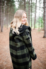 Abby Hooded Coat | Olive & Black