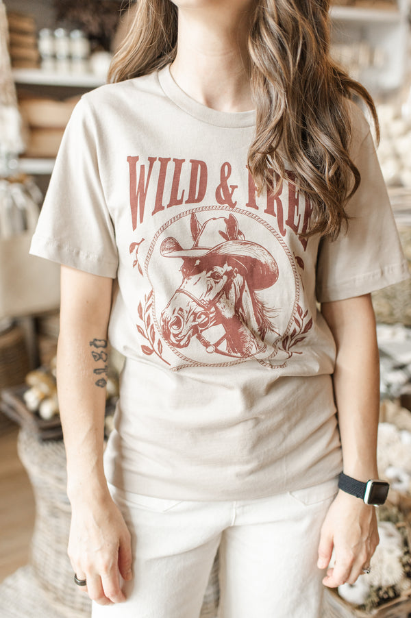 Wild & Free Tee | Tan