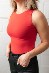 Roxie Sleeveless Bodysuit | Radiant Red